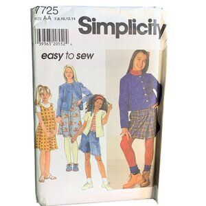 Simplicity Girls Dress Jumper Jacket Skirt Sewing Pattern Sz 7-14 - Uncut